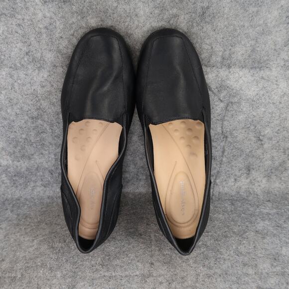 Easy Spirit Shoes Womens 8 Loafers Slip On Leather Black Comfort Walking Classic - Picture 7 of 13